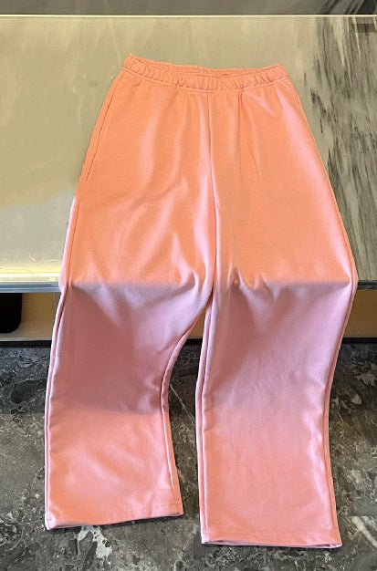 Women's new straight elastic casual pants wide-leg pants