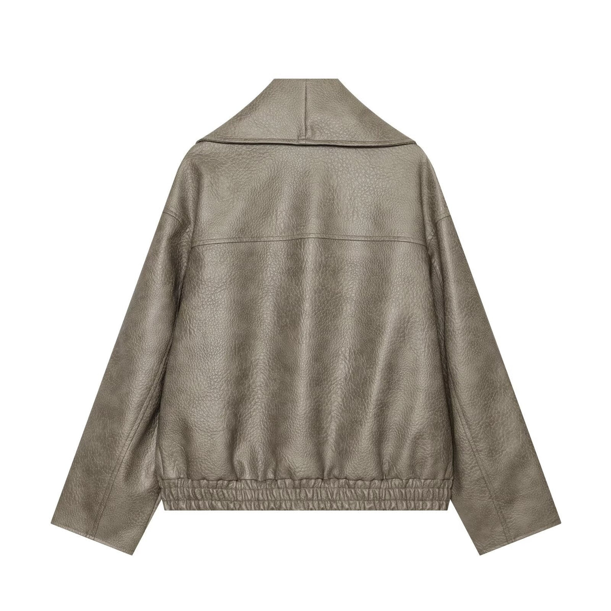 Women's leather effect casual jacket Coat