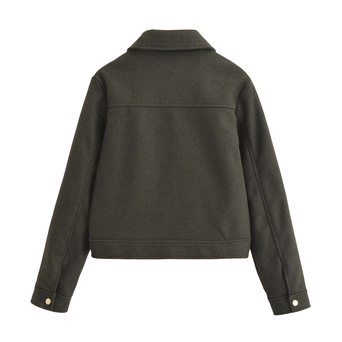 Women's short lapel woolen jacket Coat