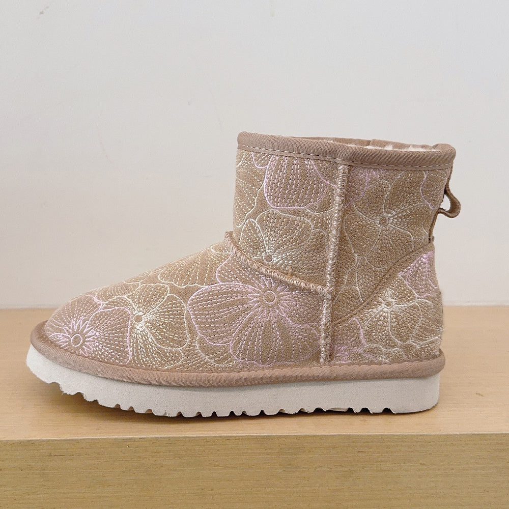 Women's new comfortable embroidered snow boots