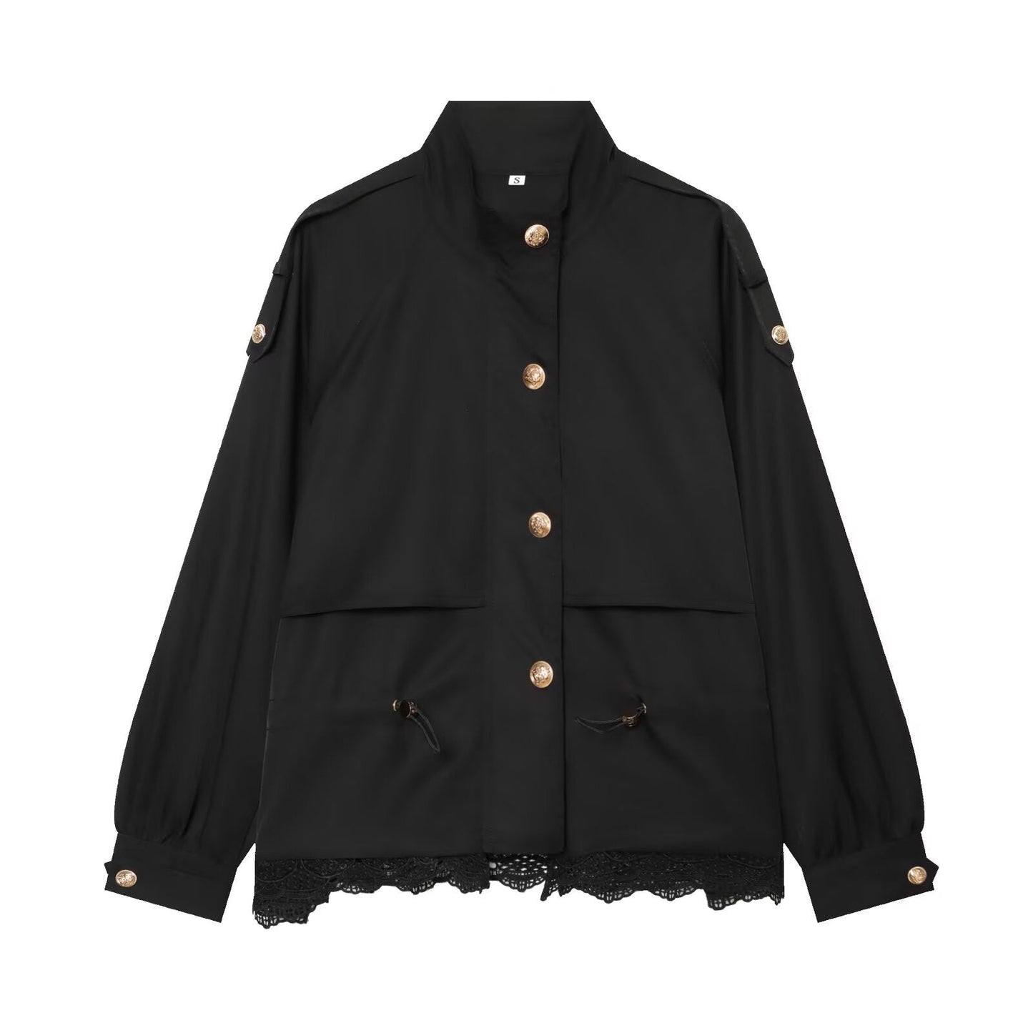 Women's casual lace patchwork workwear jacket