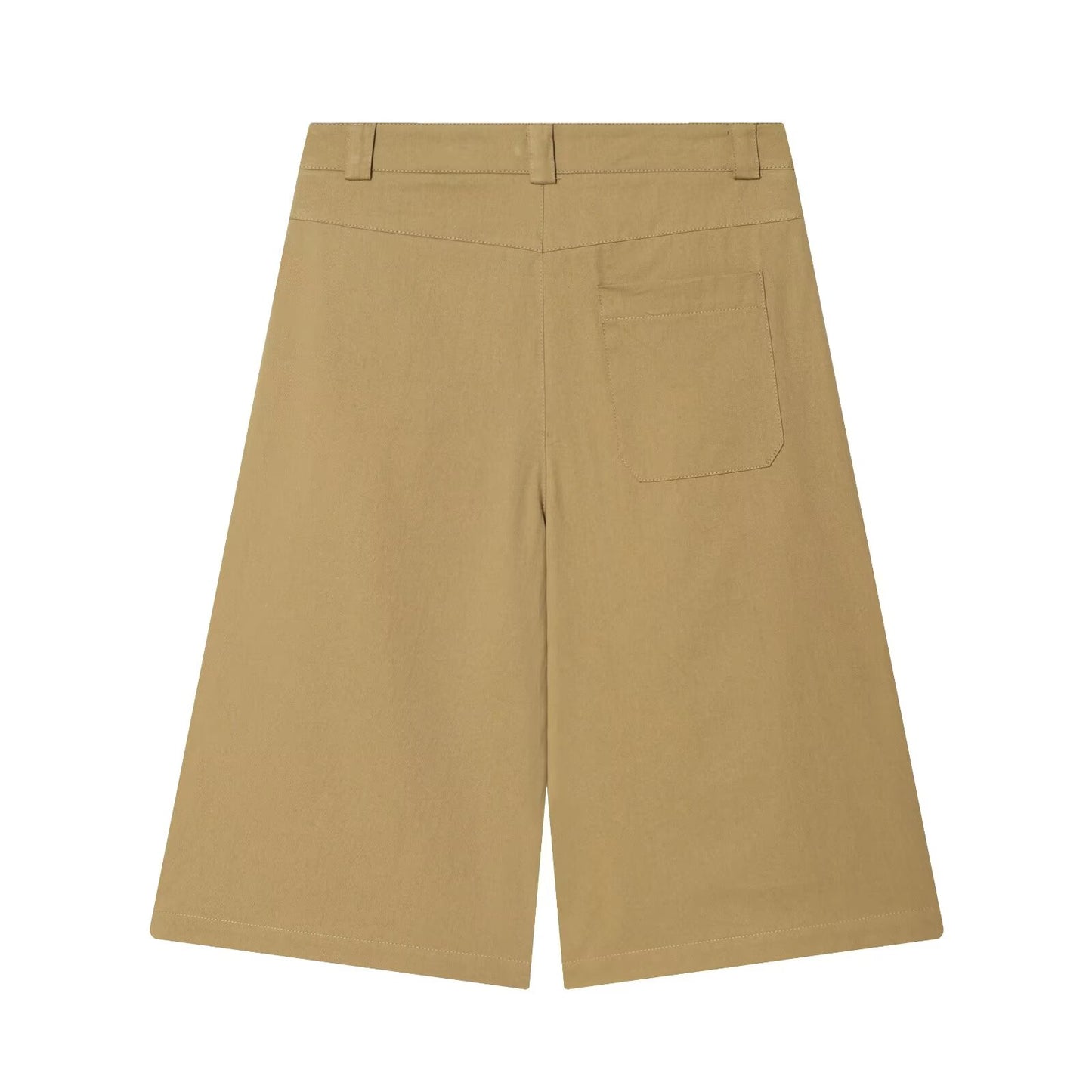 Women's pleated long style casual shorts