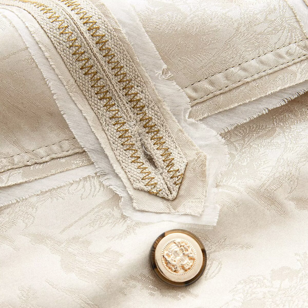 Women's standing collar short jacquard jacket