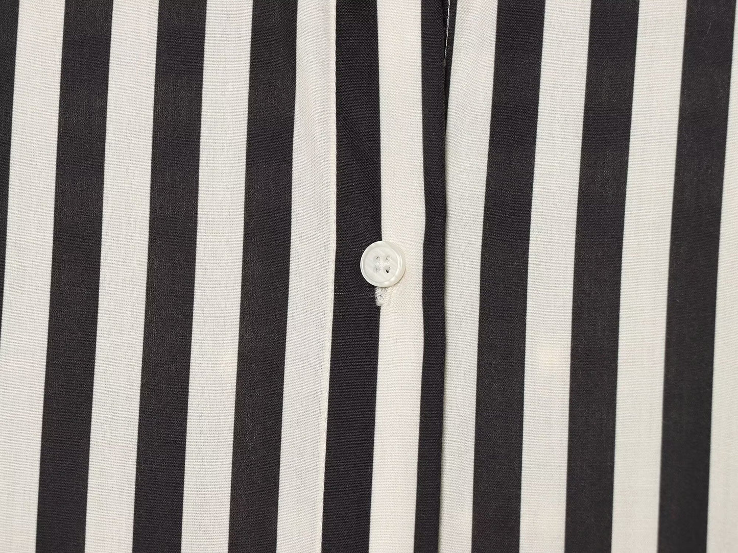 Women's patchwork waistband decorative striped shirt