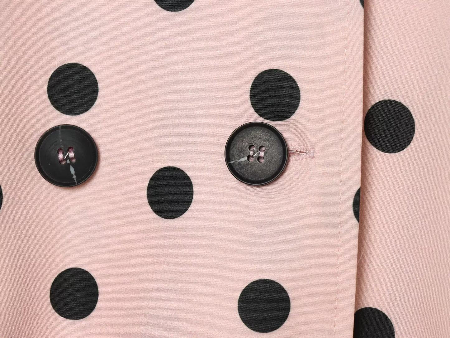 Women's standing collar polka dot windbreaker Coat