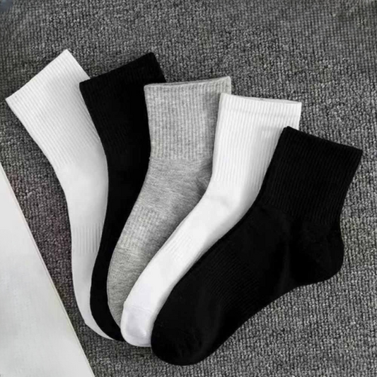 Women's new pure cotton odor-resistant running mid-calf socks