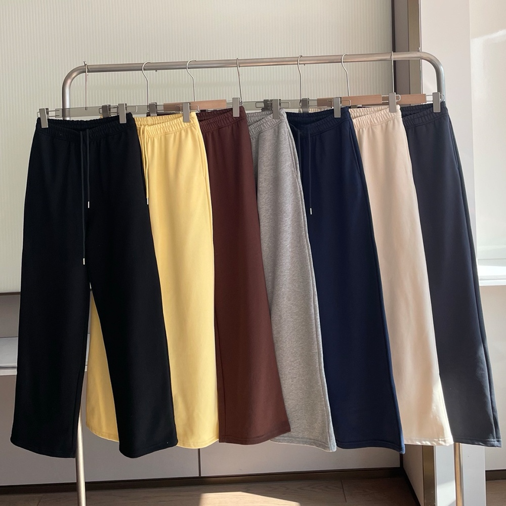Women's new straight elastic casual pants wide-leg pants