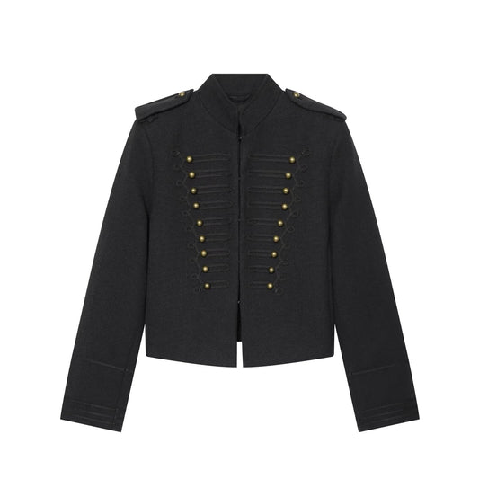 Women's Short rope knot buckle Jacket Coat