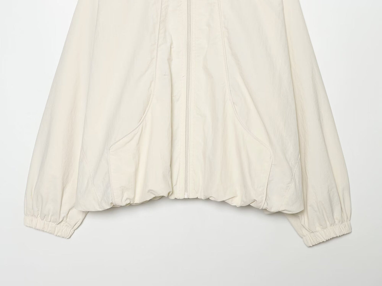 Women's casual large silhouette nylon Coat