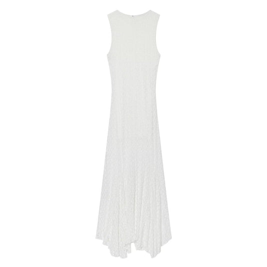Women's lace decoration sleeveless MIDI dress