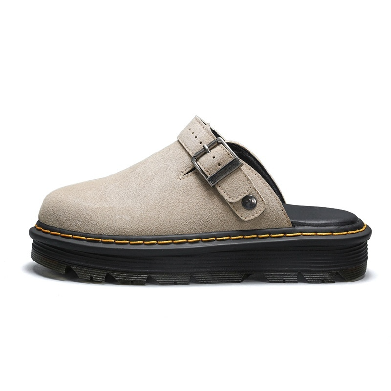 2026 women's new platform sandals and slippers plus size half-enclosed slippers have a shoe box