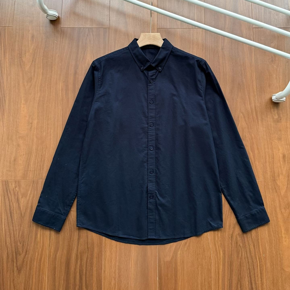 New casual Joker classic button collar design cotton long sleeve shirt