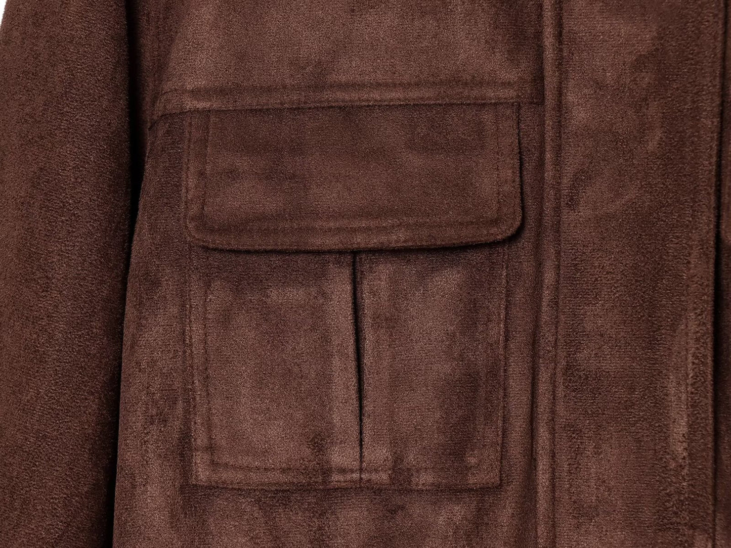 Women's suede waist cinched drawstring jacket Coat