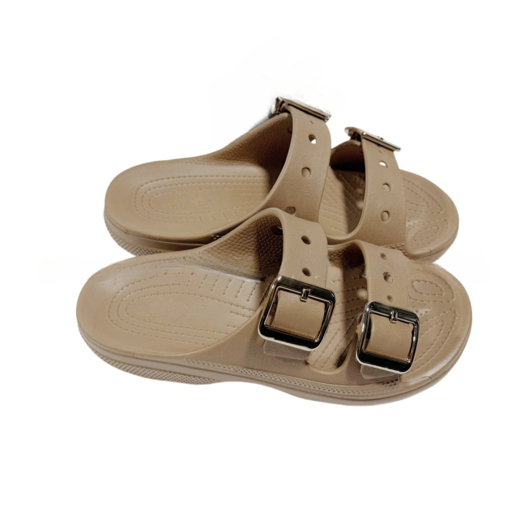 Women's new casual flat shoes summer soft-soled sandals and slippers have a shoe box