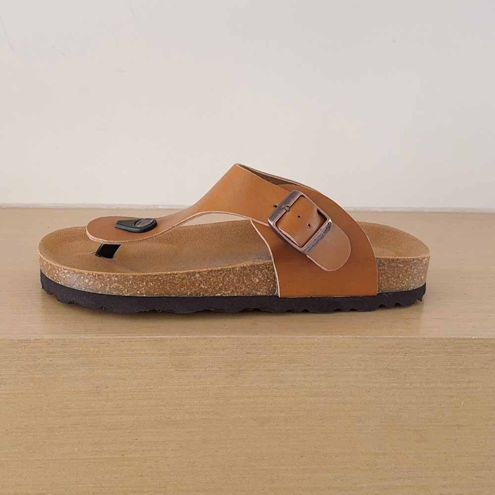2026 women's new toe-clip design cork slippers have a shoe box