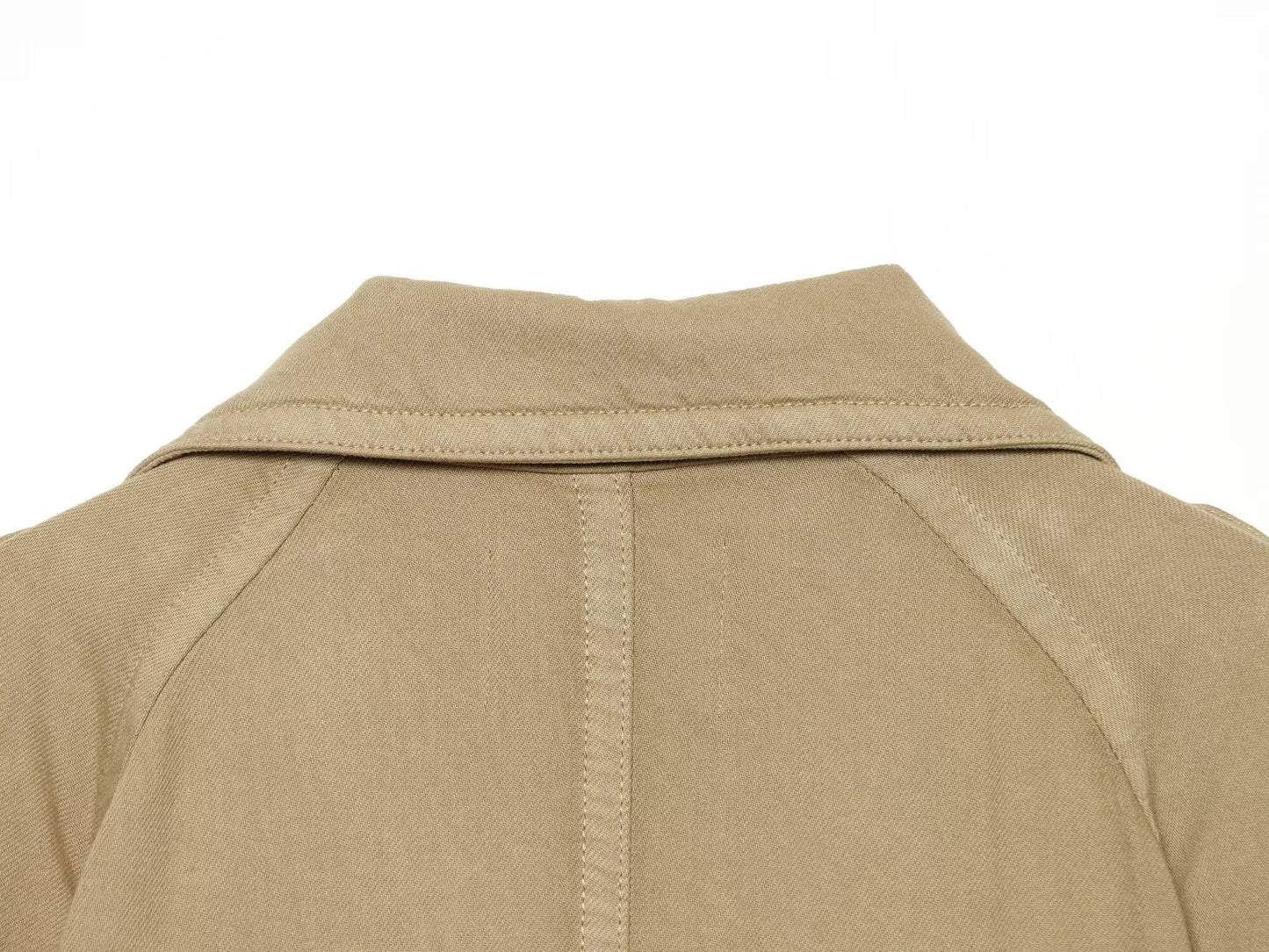 Women's with Belt Lapel short windbreaker Coat