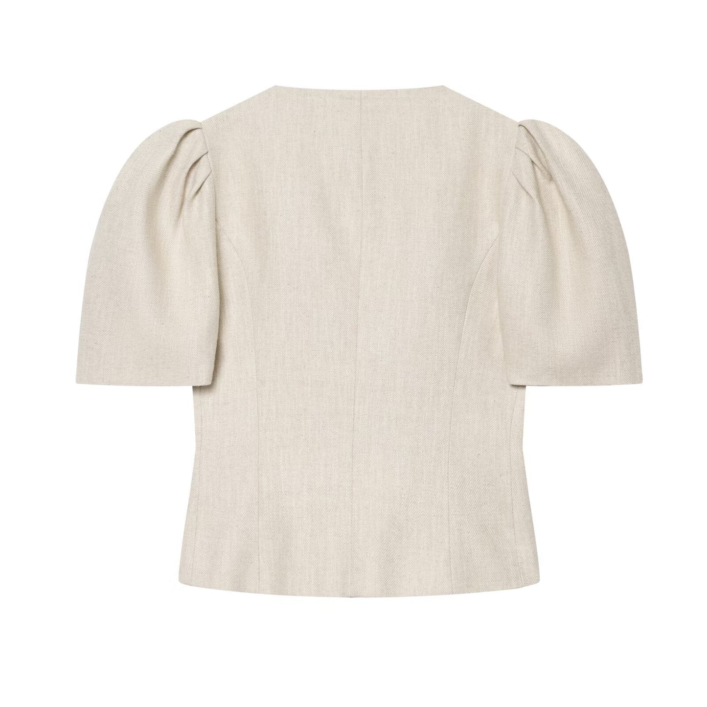 Women's bubble short sleeved slim Blazer Coat