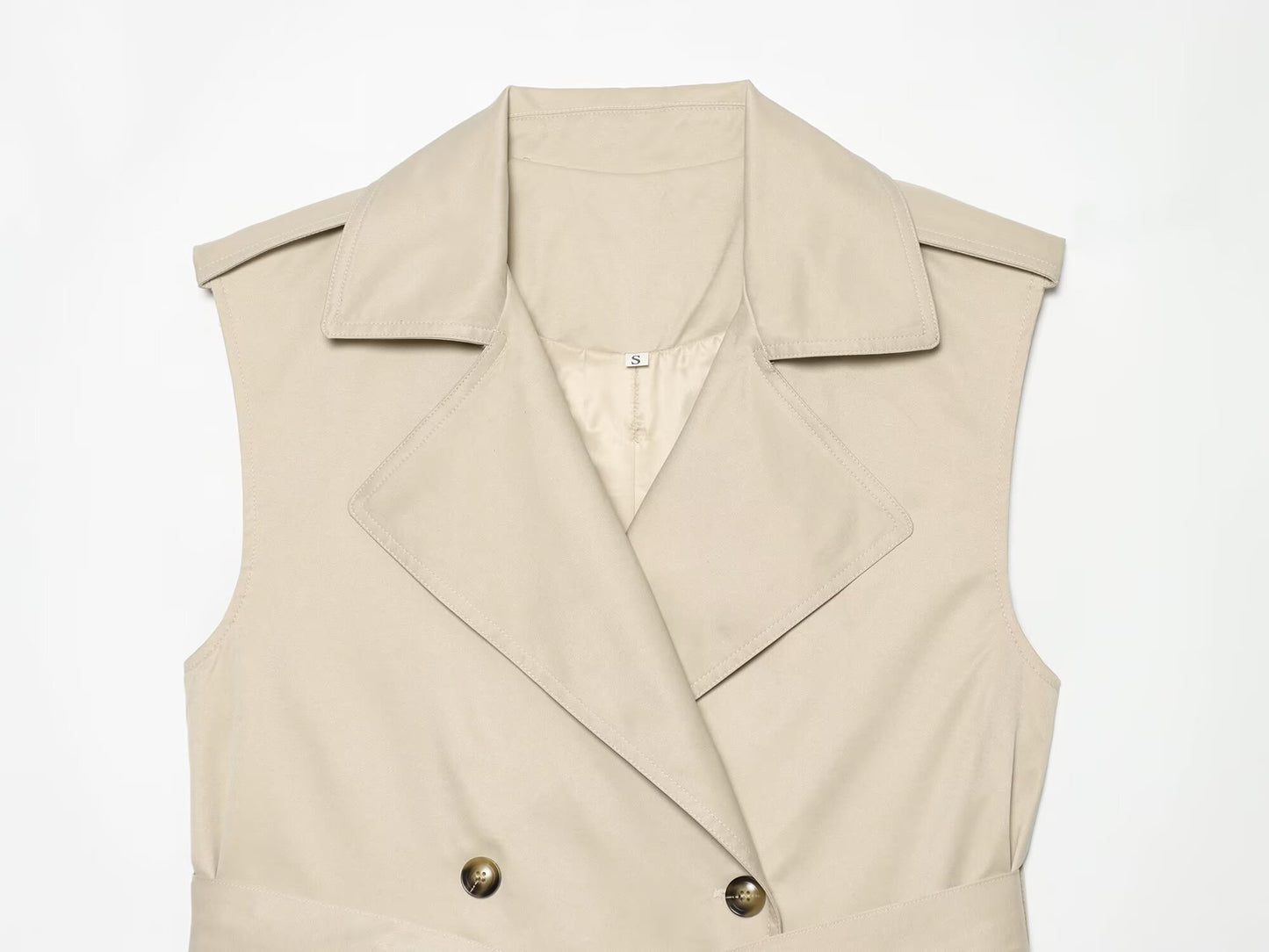 Women's with Belt casual double breasted vest