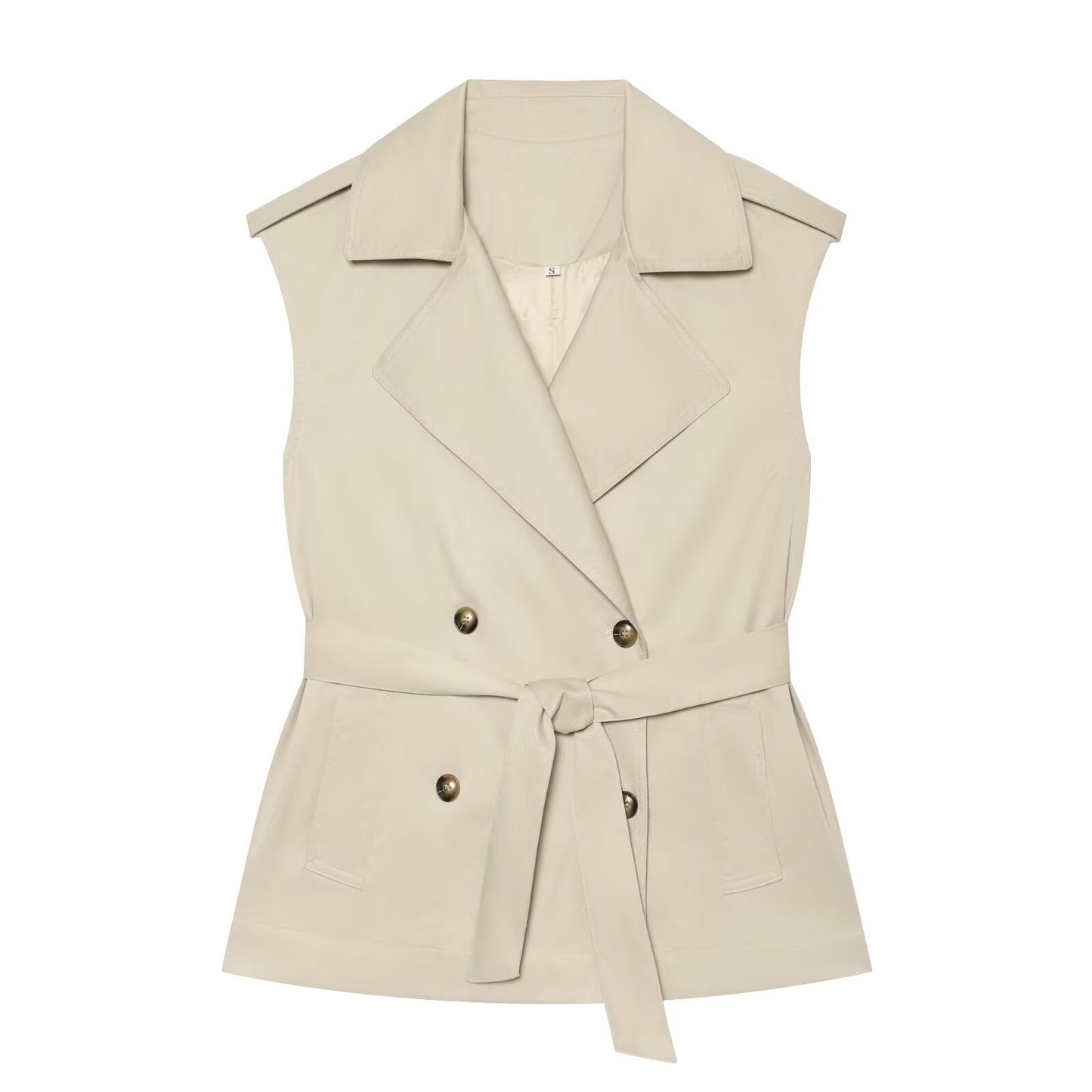 Women's with Belt casual double breasted vest