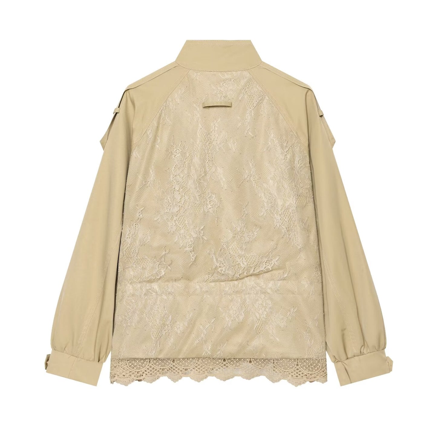 Women's casual lace patchwork workwear jacket
