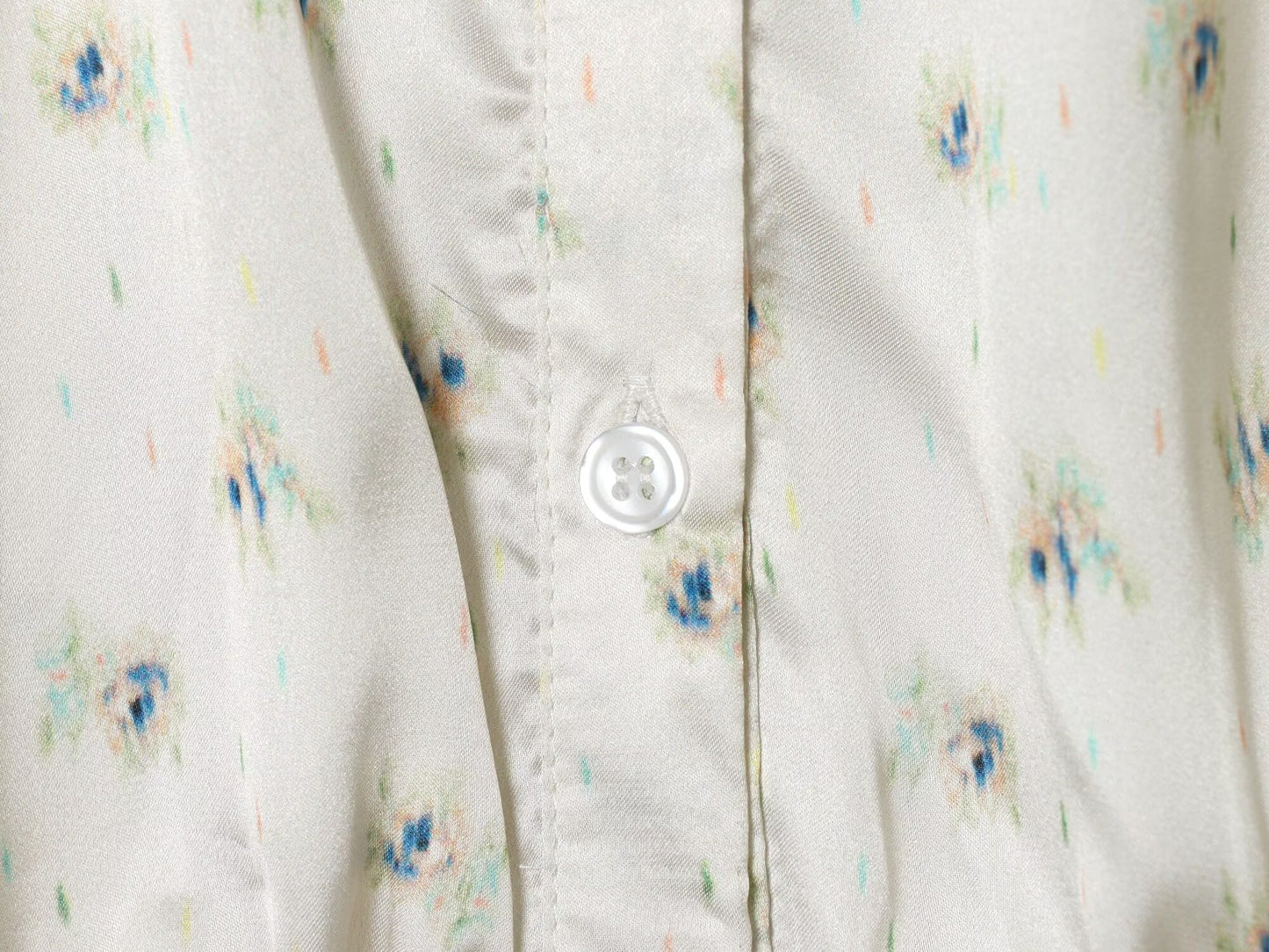 Women's bow decoration printed shirt