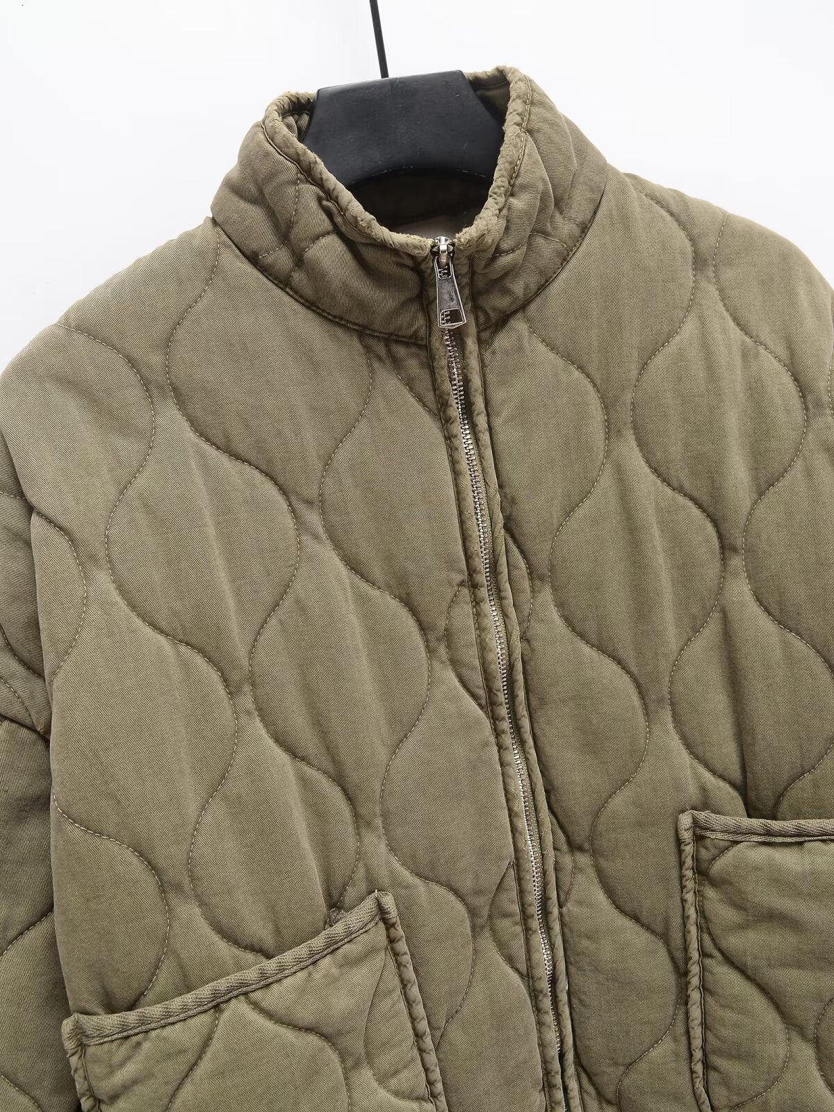 Women's winter loose warm standing collar cotton Coat