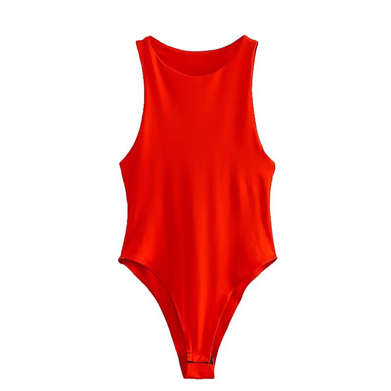 Women's tight halter neck bodysuit