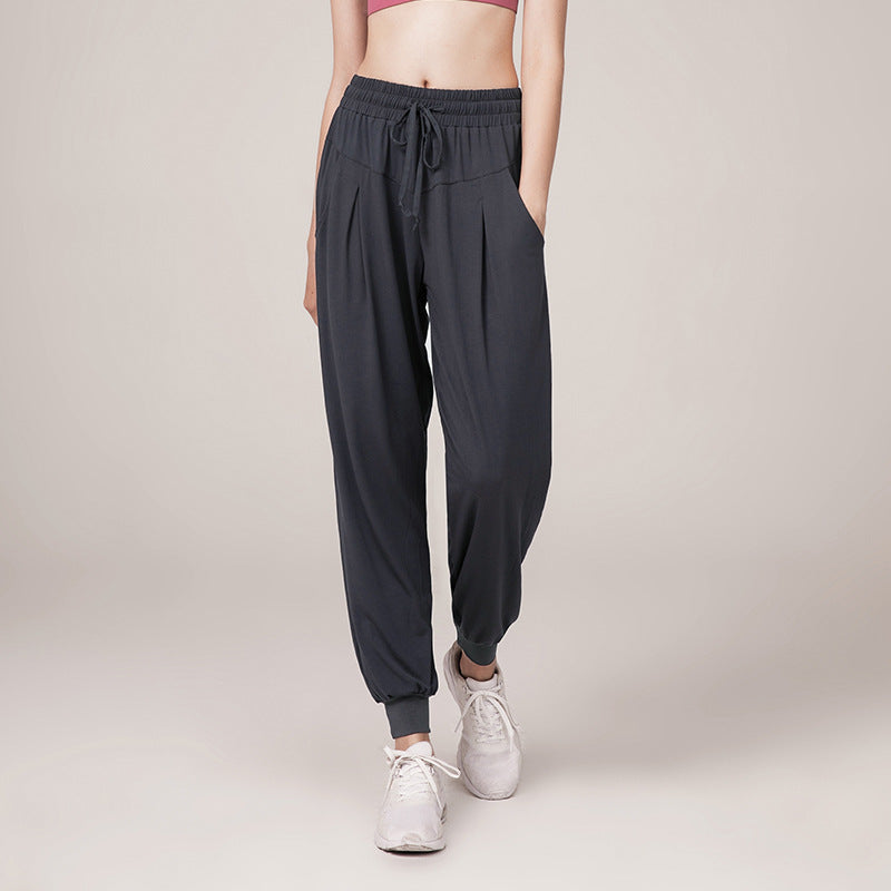 2025 sweatpants women's leg running fitness high waist yoga pants