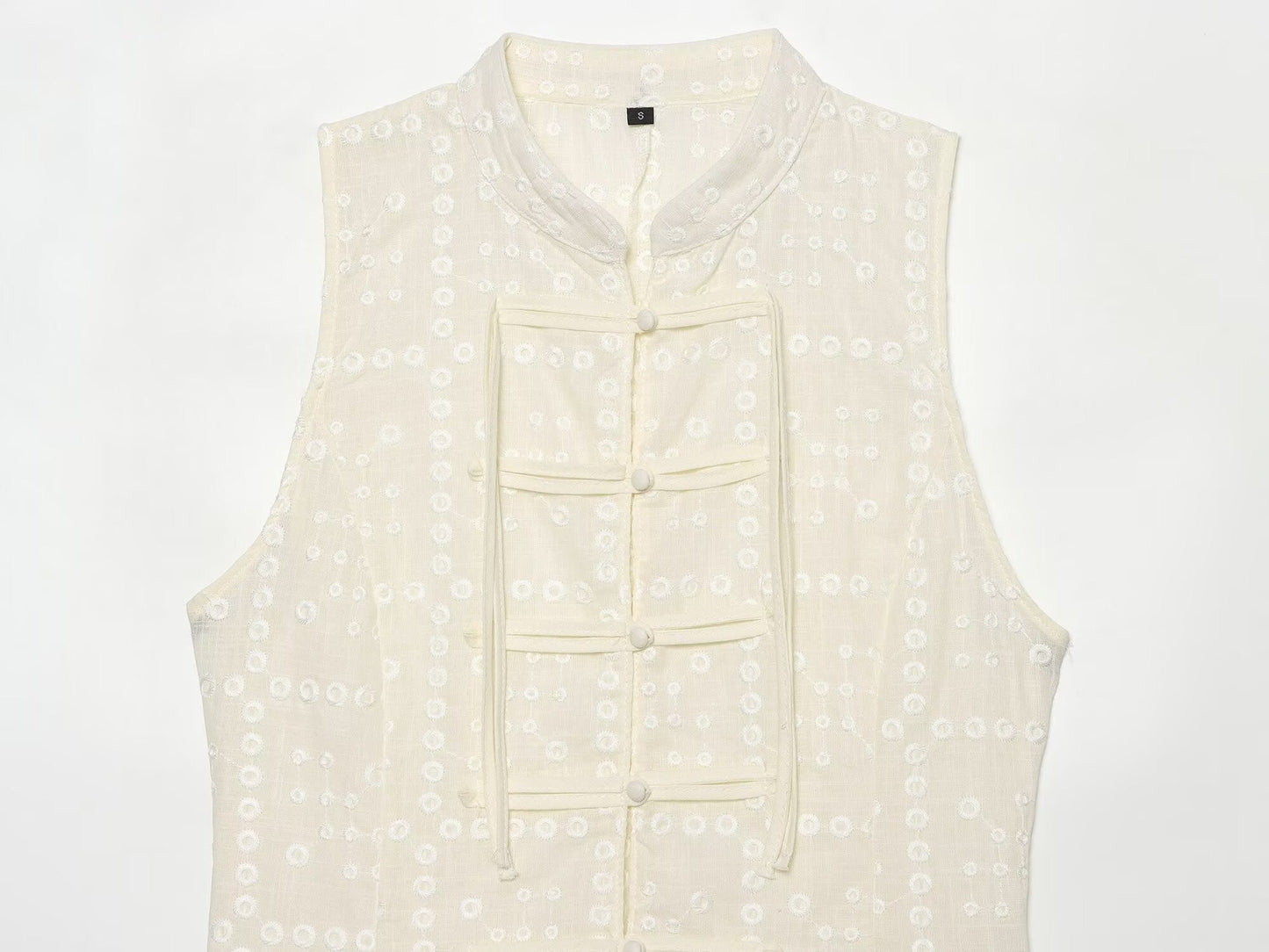 Women's slim Hollow Embroidered Top