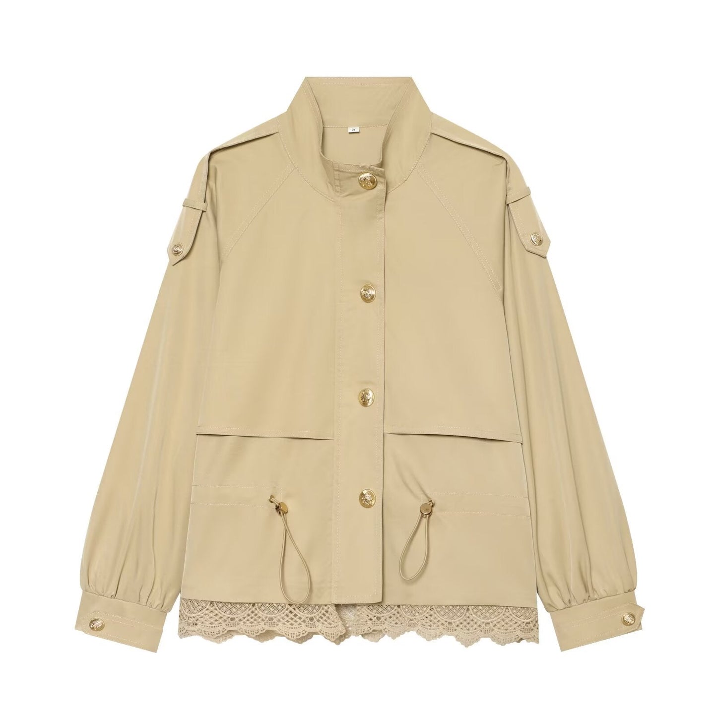 Women's casual lace patchwork workwear jacket